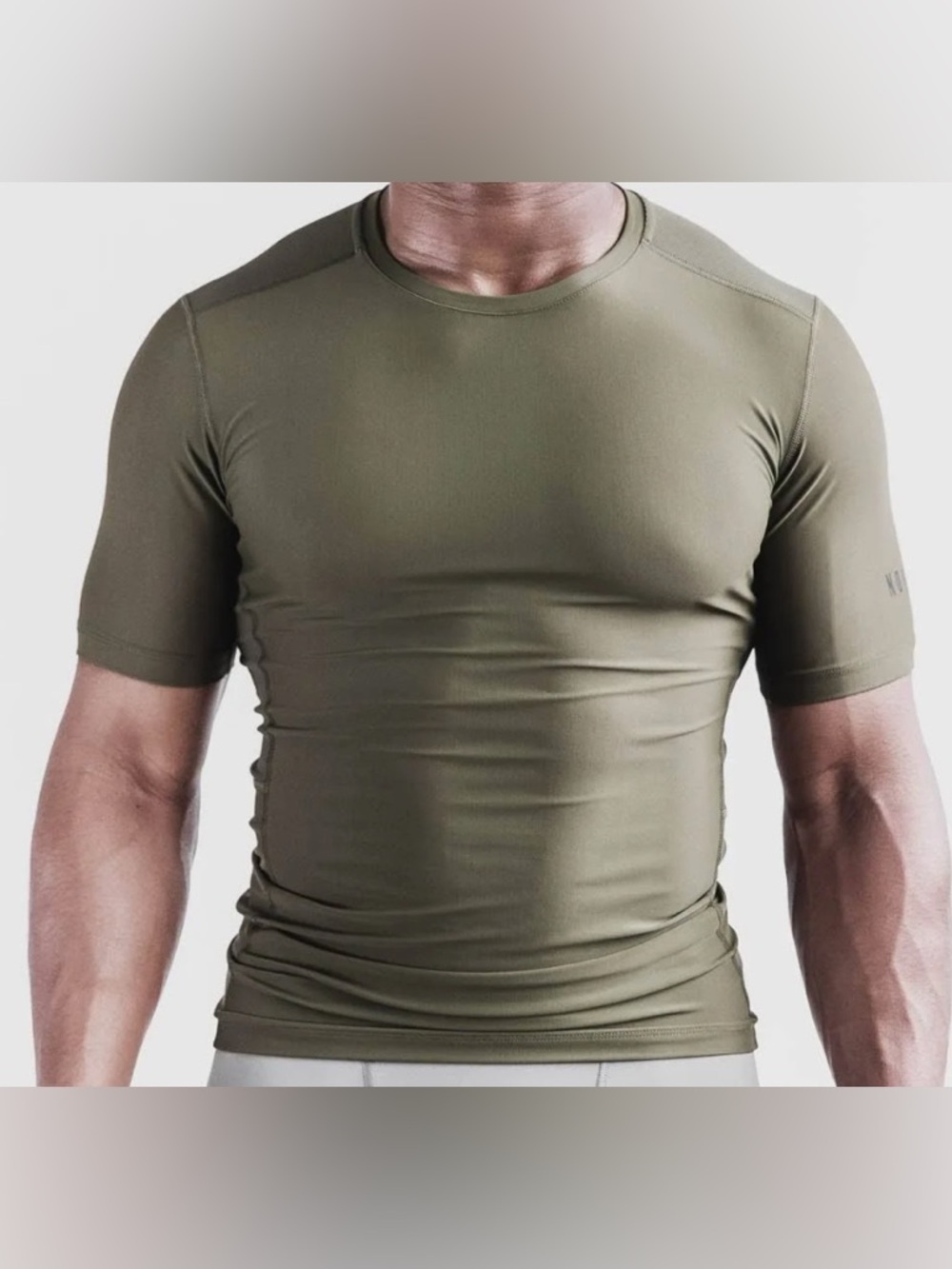 NOBULL Olive Green Performance Compression Tee
